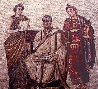 Vergil surrounded by the muses of history and tragedy