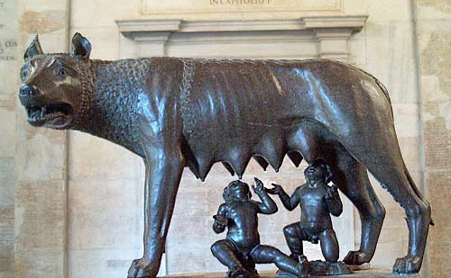 Romulus, Remus, and the wolf